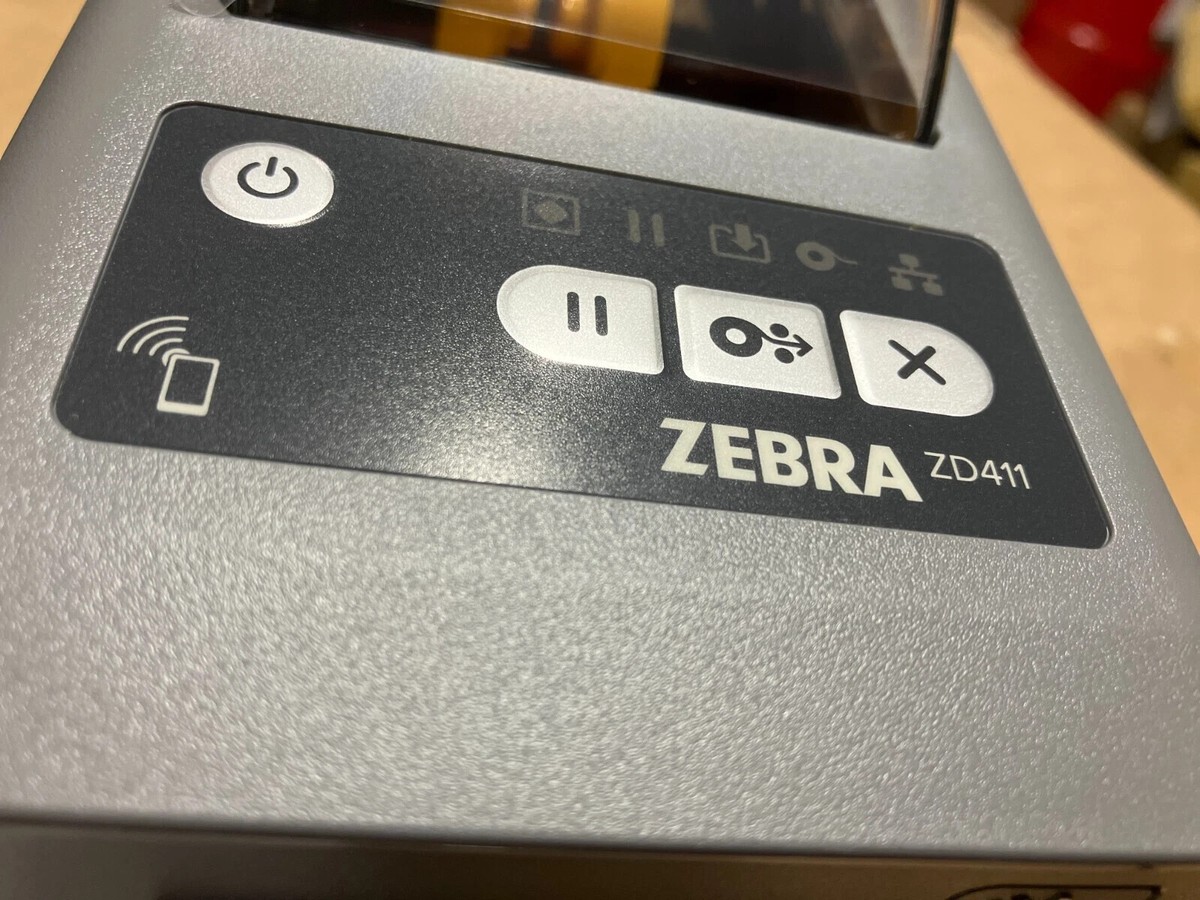 Zebra Label Printer ZD411 ZD4A022 D0EE00EZ Thermal * Open and