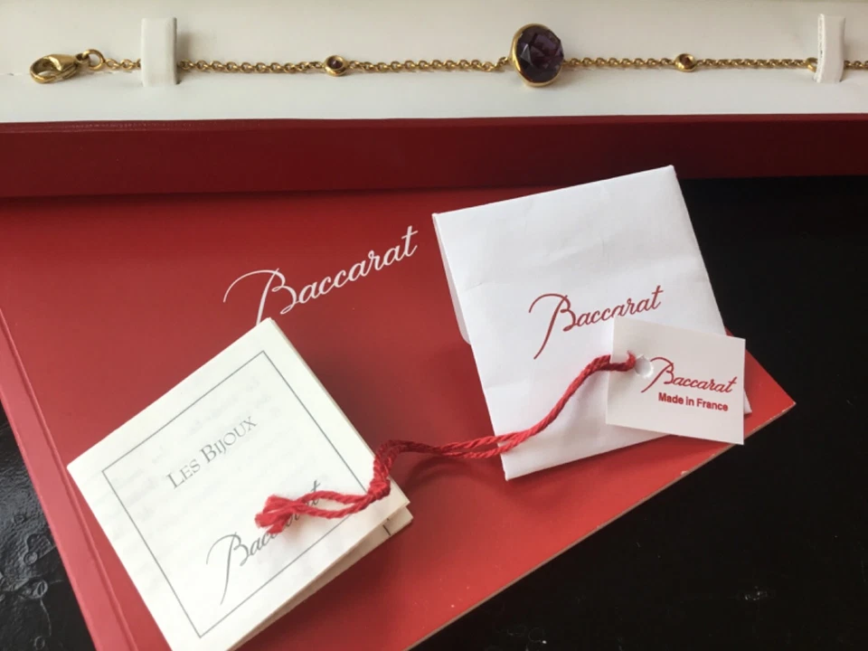 Браслет баккара с кристаллом аметиста, оригинальная коробка и сертификаты, ограниченное издание! - Изображение 4 из 4