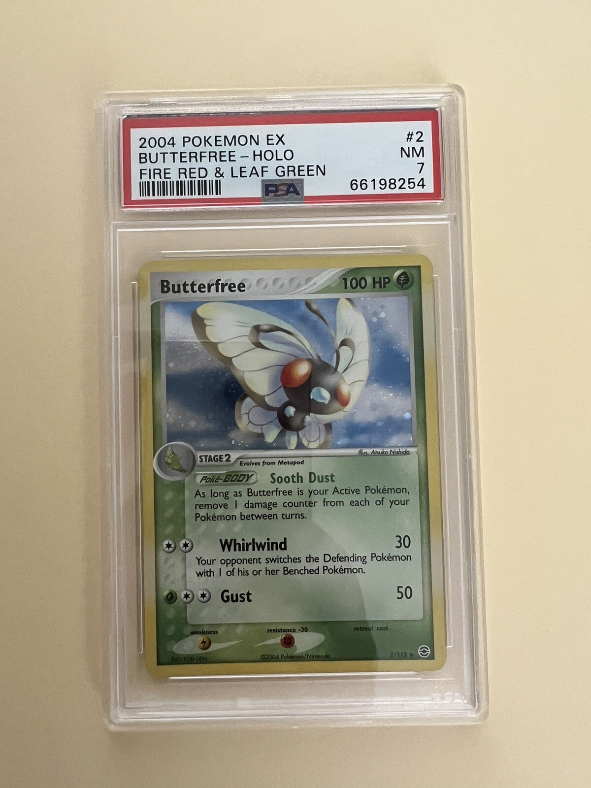 Pokemon PSA 7Butterfree 2/112 Holo Rare Fire Red & Leaf Green Near Mint