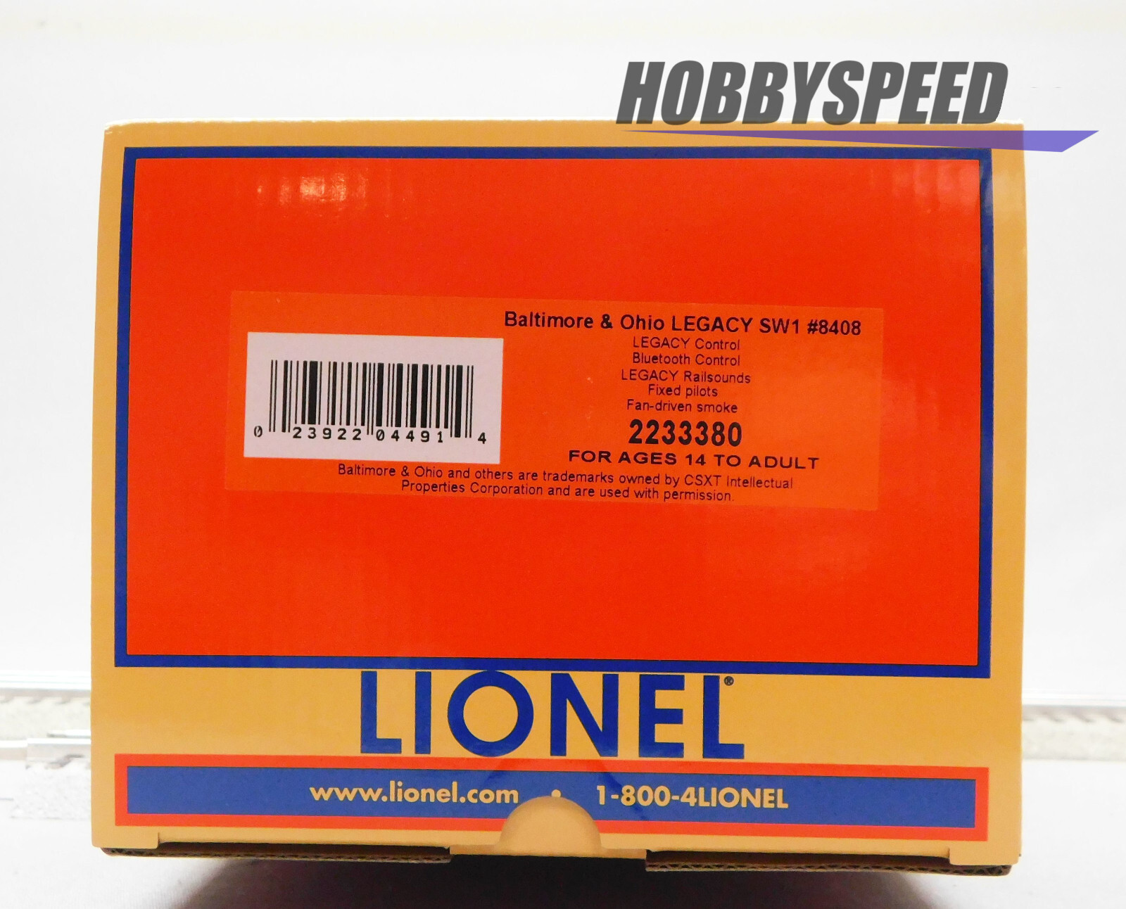 LIONEL B&O LEGACY SW1 DIESEL LOCOMOTIVE ENGINE #8408 O GAUGE train ...