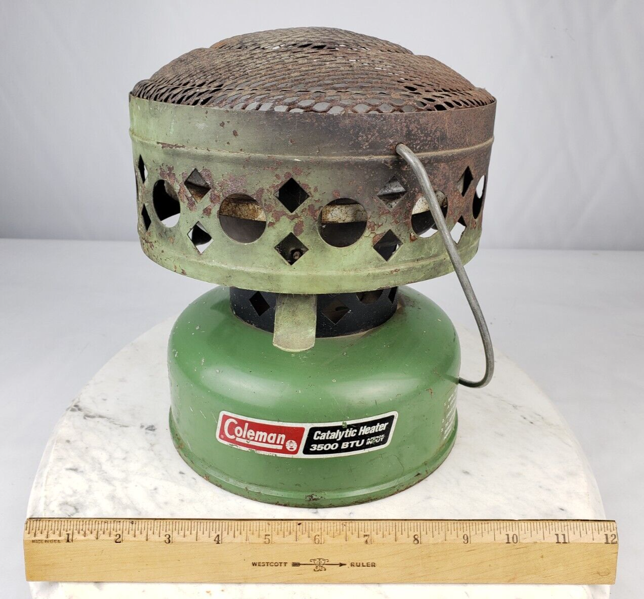 Vintage Coleman Catalytic Heater 3500 BTU 1970u0026#039;s Fuel Heat 512A Antique  | eBay