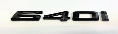 NEGRO BRILLANTE 640i 640 i CARTA MALETERO TRASERO EMBLEMA INSIGNIA PLACA DE IDENTIFICACIÓN PEGATINA - Imagen 4 de 4