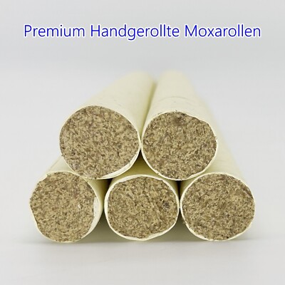 5 xPremium Moxarollen Ø2cm x 20cm Moxibustion Handgerollt Qualität Moxa Zigarren