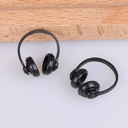 2Pcs 1/12 Dollhouse miniatures plastic earphone headphone doll house decor!x _yi - Picture 7 of 10