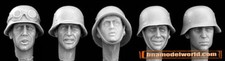 Hornet 1/35 5x Heads with WWII German Steel Helmets HGH04