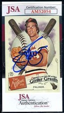 Jim Palmer JSA Coa Signed 2019 Topps Ginter Greats Autograph