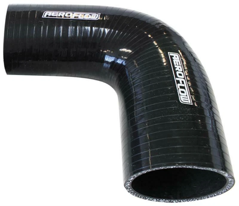 Aeroflow Silicone Hose Reducer 90 Deg Black I.D 2.50-2.25" 63-57Mm 5.3Mm 125mm