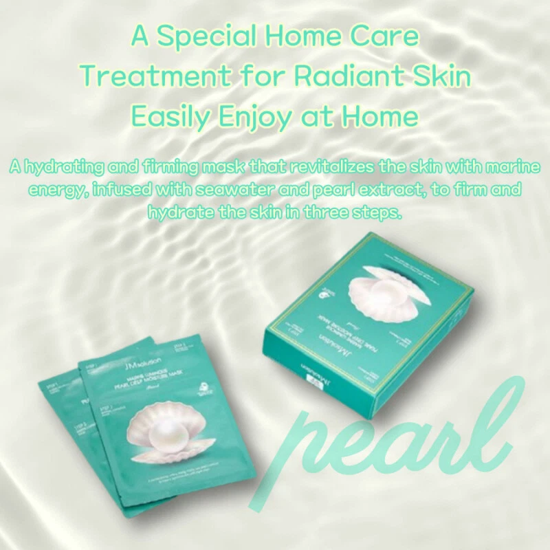K-Beauty Sheet Mask/JMsolution Marine Pearl Mask - Deep Moisture & Brightening - Image 4 of 4