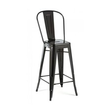 Tabouret Tolix Haut Acier Noir