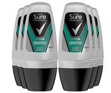 Image of 6x Sure Men Motion Sense  SENSITIVE Deodorant Roll-On 50ml