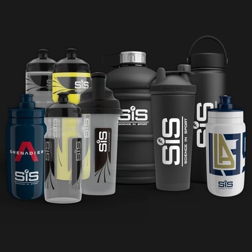 SIS Clear Sports Water Bottle, Wide Mouth Drink Bottle, Transparent Pack Of 2 - Picture 3 of 11