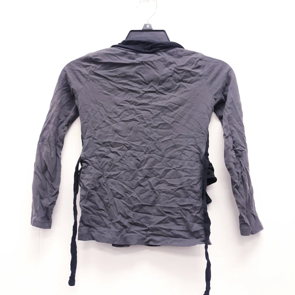 Xhilaration Girls M Sequin Sweater with cardigan cotton gray/black - Image 3 of 4