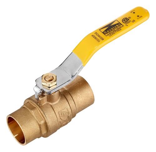 1 PCS 3/4 Inch LeadFree Brass Full Port Ball Valve Female Sweat SWT x SWT