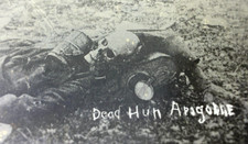 RPPC Postcard WW1 Dead Hun GERMAN Meuse-Argonne Offensive France Graphic Rare PB