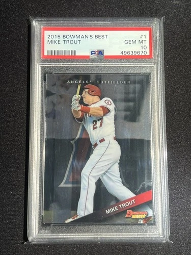 2015 Topps Mike Trout #1 Bowman's Best PSA 10 Gem Mint Los Angeles Angels MVP