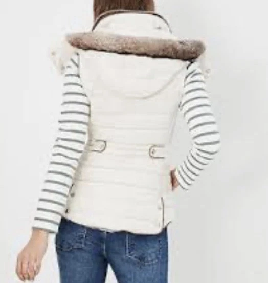 Womens Joules USA Winter White Melford Quilted Gilet Vest Size US 14 UK 18 NWT - Image 4 of 4