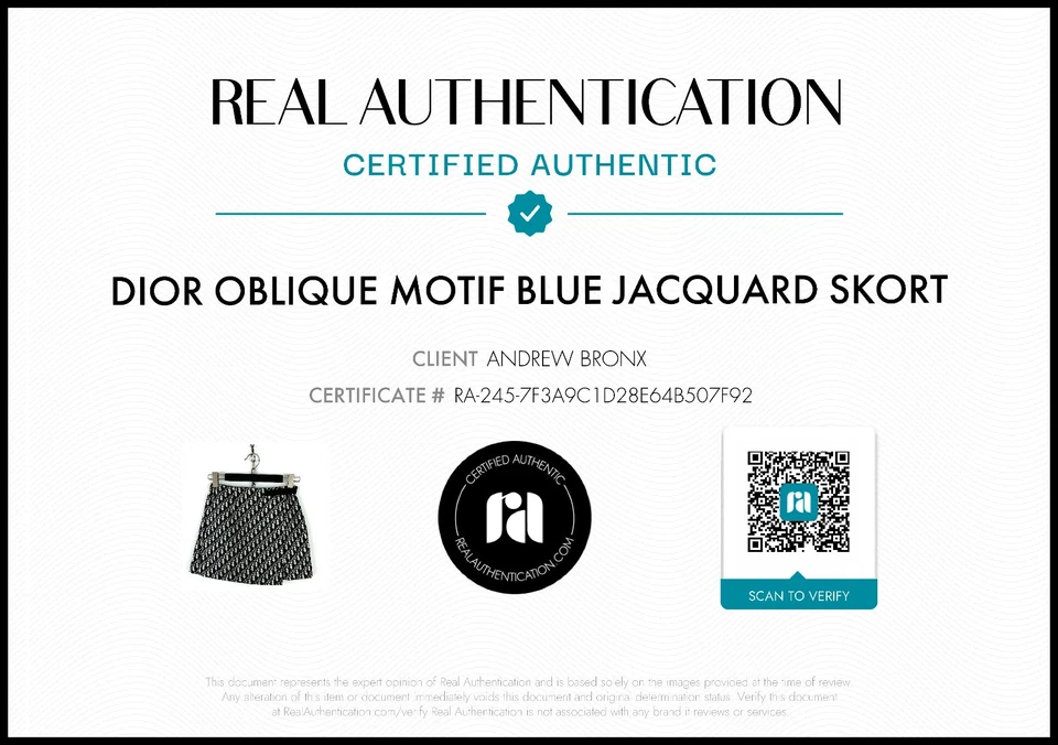 Falda corta Christian Dior monograma motivo oblicuo jacquard técnico azul talla M Foto 2 de 4