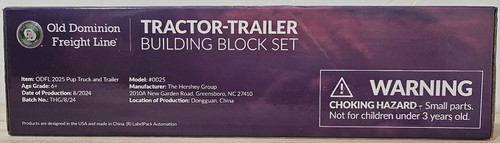Old Dominion Freight Line 2025 Pup Truck and Trailer Tractor Building Block Set - Picture 4 of 5