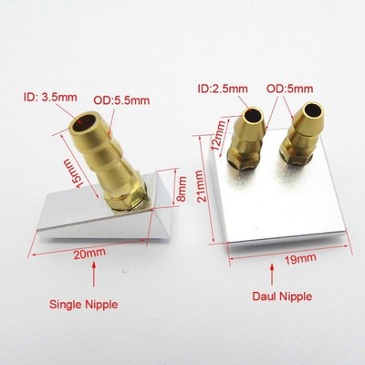 Single Inlet Wasserkühlnippel für Volltauchruder für RC Boot