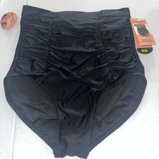 Shapermint High-Waisted Control Bikini Bottom Ruched Black M, NWT, Shapewear