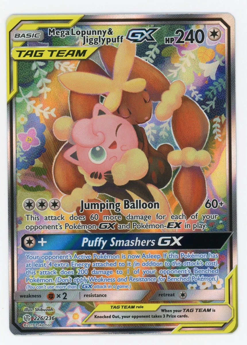 Mega Lopunny & Jigglypuff GX 226/236 Sm-Cosmic Eclipse for sale | eBay