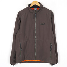 Veste d'extérieur JACK WOLFSKIN pour homme taille L col haut marron poches zi...