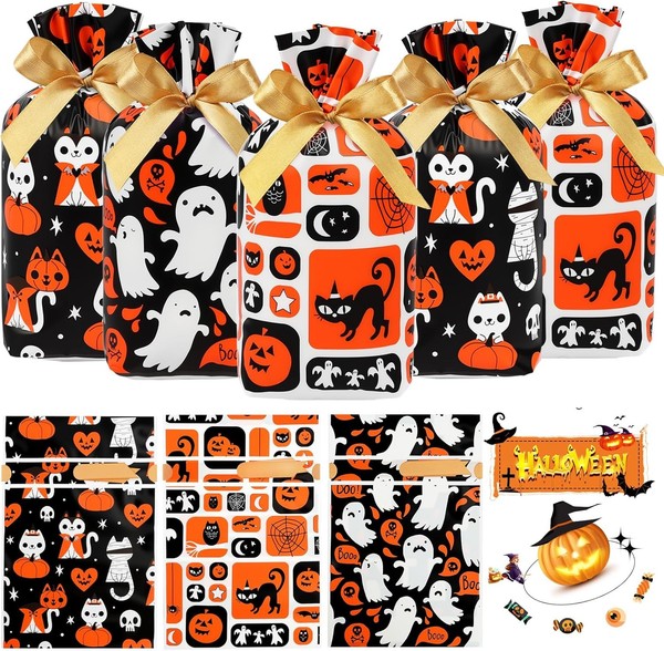 Halloween TüTen 50 StüCk GeschenktüTen SüßIgkeiten Tasche PartyzubehöR Beutel-image