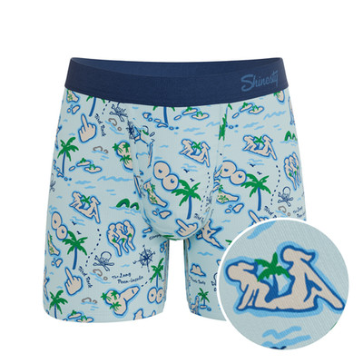 Shinesty ''The Pirate's Booty'' Naughty Map Ball Hammock  Boxer Briefs with Fly