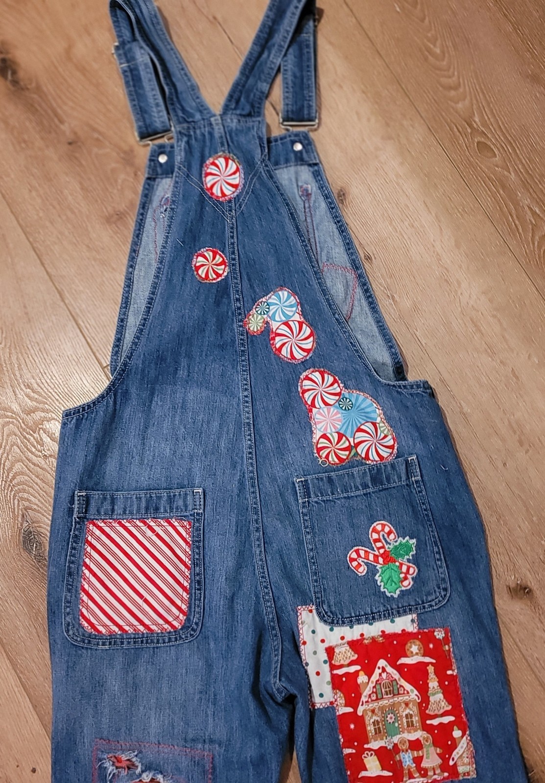 Holiday Patchwork Overalls By ThreadsReclaimed (X… - image 19