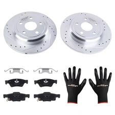 Rear Left&Right Drilled Rotors Brake Pads for Dodge Durango 2011-2020 S-53061