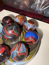 10 DAS/JABO OXBLOOD SWIRLS MARBLES /W LUTZ DAS Dynamite Special July 7 2020 NM/M