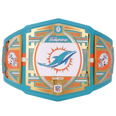 #ad Custom Miami Dolphins World Championship Belt Adult Size 2MM Brass $159.55
