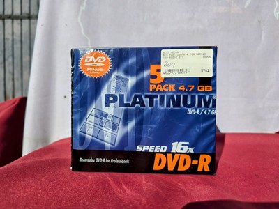 DVD-R 4,7 GB 16-fach Slim Case, 5 PACK Platinum, Speed 16x DVD-R