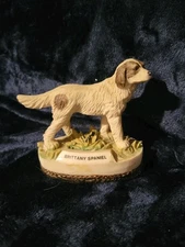Vintage Jasco R.O.C. Brittany Spaniel Dog Hand Painted Bisque Porcelain Figurine