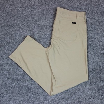 prAna Brion II Pants Mens 36X32 (Actual 36X31) Beige Standard Fit Hiking Nylon