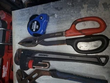 Irwin Husky Kobalt 7 Peice Miscellaneous Tool Set Hammer Pipe Wrench Vice Grip