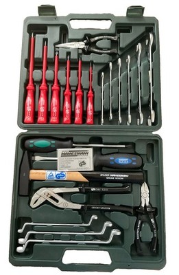 Vintage Brüder Mannesmann 2060-21 21-Pc Electrician Mechanic Mixed Hand Tool Set