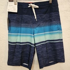 NWT Goodfellow Mens Swim Shorts 28 Blue 10 in inseam Ocean Vacay Summer Resort