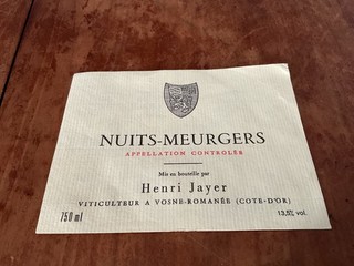 01 ÉTIQUETTE NUITS MEURGERS HENRI JAYER DÉCOLLÉE RARE