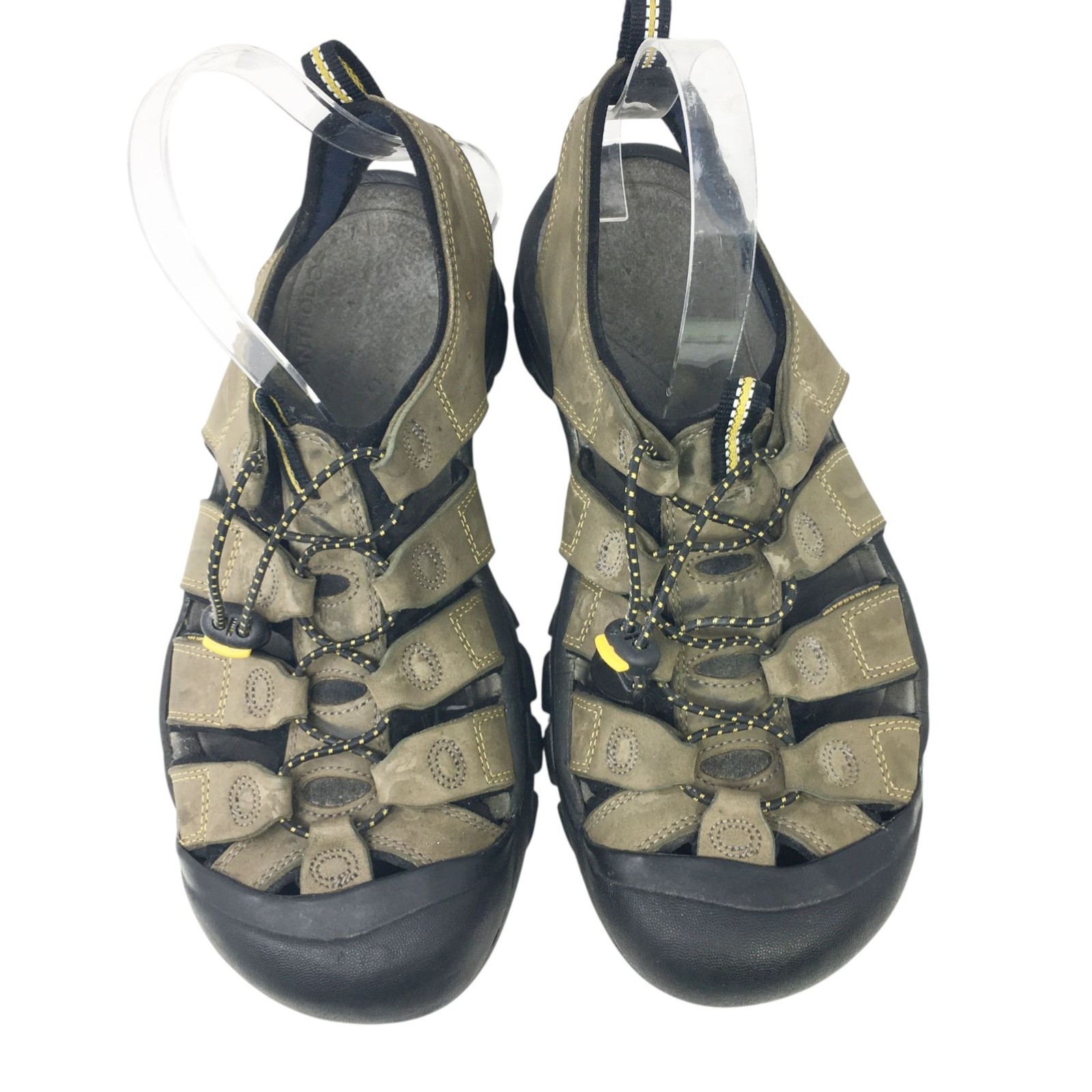 Keen Newport sandalo uomo taglia 9 punta chiusa pelle marrone escursionismo scarpa impermeabile