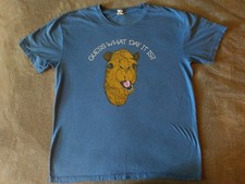 Camisa Delta Vintage Para Hombre XL Azul Gieco ¿Adivina qué día es? Funny Humor Camello