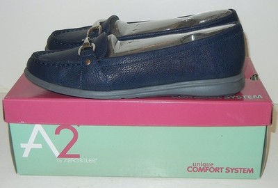 A2 AEROSOLES WOMENS TIME LIMIT SLIP ON SHOE COMFORT SYSTEM NAVY 7 1/2 M US NEW