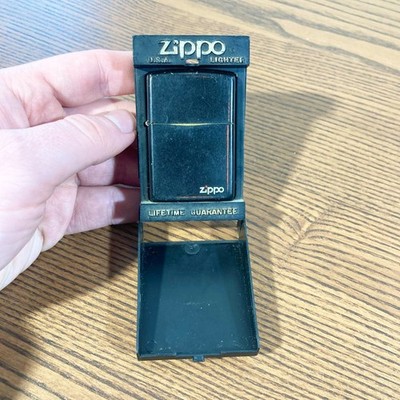 Vintage Zippo Feuerzeug schwarz - Modell Canada Niagara Falls 80er Jahre
