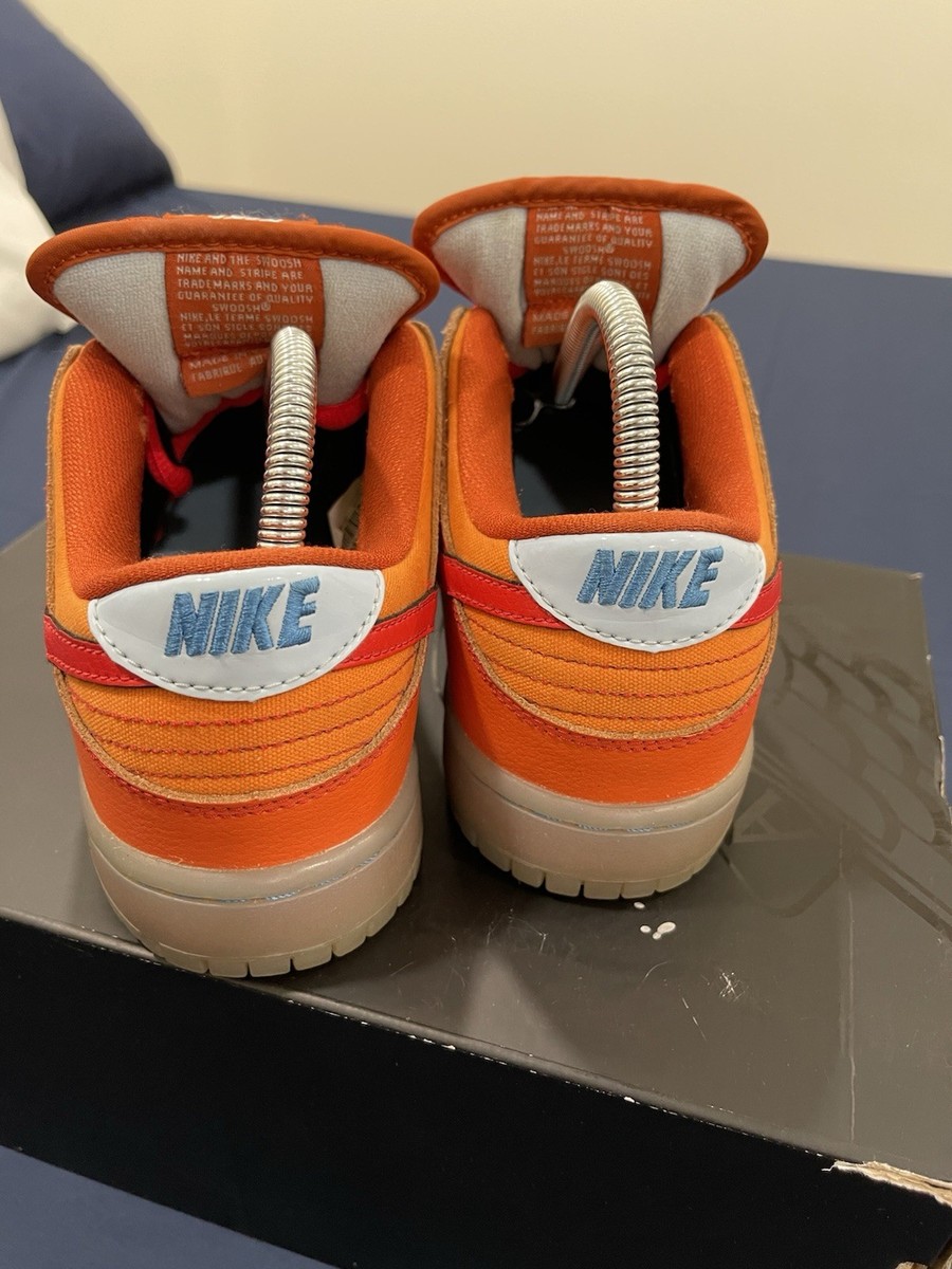 Nike SB Dunk Low Pro Fire and Ice Gamma Orange 2013 Size 7/ No Box