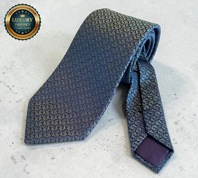 NWOT! CHARVET Blue/Green/Gold Sheen Geometric Neck Tie 100% SILK France