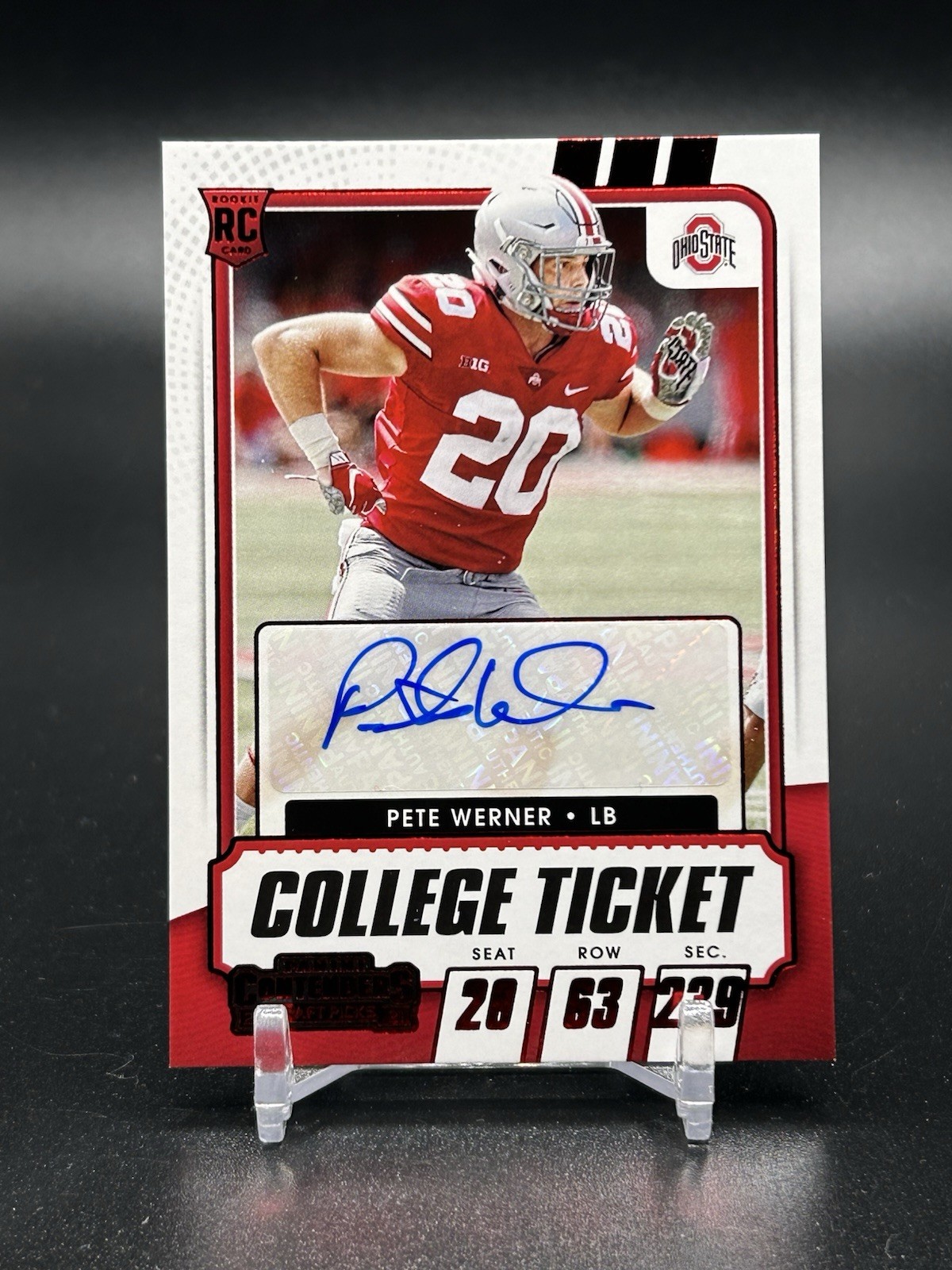 Pete Werner Panini Contenders Draft Picks #163 Autograph