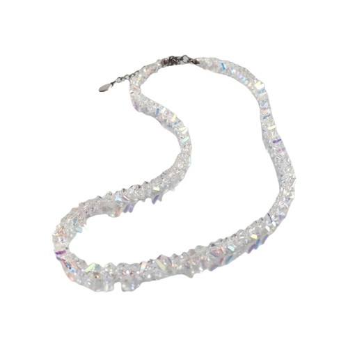 Shimmering Crystal Bead Necklace Bracelet Versatile Jewelry Gift For Women Her - Picture 10 of 14