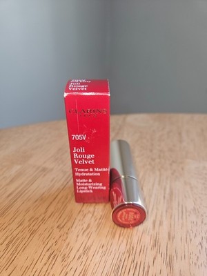 clarins 705V Joli rouge velvet matte & moisturizing long wear lipstick