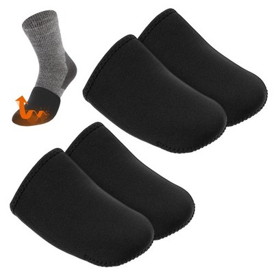 2 Pairs Ice Bath Toe Warmers, Soft Cold Plunge Covers, Large, black 