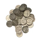 LOT OF (50) 90% MERCURY DIMES ($5FV) #6668